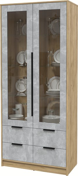 Шкаф с витриной Интерлиния Концепт КТ-ШВ2