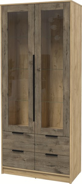 Шкаф с витриной Интерлиния Концепт КТ-ШВ2 - фото