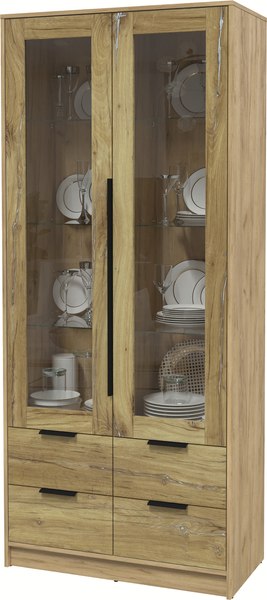 Шкаф с витриной Интерлиния Концепт КТ-ШВ2