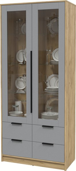 Шкаф с витриной Интерлиния Концепт КТ-ШВ2