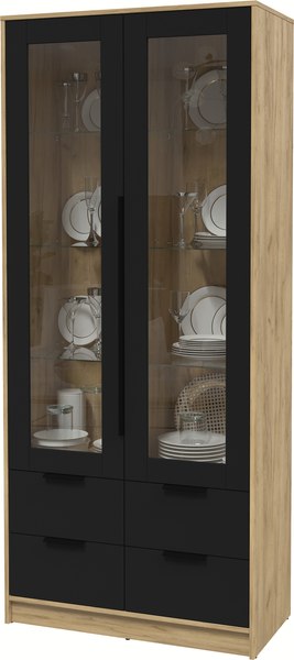 Шкаф с витриной Интерлиния Концепт КТ-ШВ2