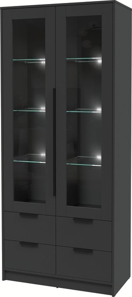 Шкаф с витриной Интерлиния Концепт КТ-ШВ2 с подсветкой - фото