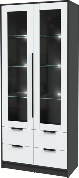 Шкаф с витриной Интерлиния Концепт КТ-ШВ2 с подсветкой - фото