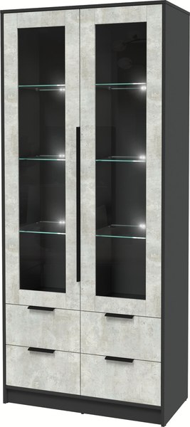 Шкаф с витриной Интерлиния Концепт КТ-ШВ2 с подсветкой - фото