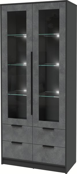 Шкаф с витриной Интерлиния Концепт КТ-ШВ2 с подсветкой - фото
