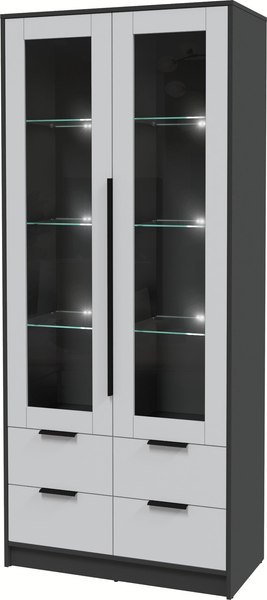 Шкаф с витриной Интерлиния Концепт КТ-ШВ2 с подсветкой - фото