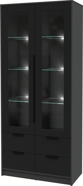 Шкаф с витриной Интерлиния Концепт КТ-ШВ2 с подсветкой - фото