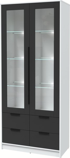 Шкаф с витриной Интерлиния Концепт КТ-ШВ2 с подсветкой - фото