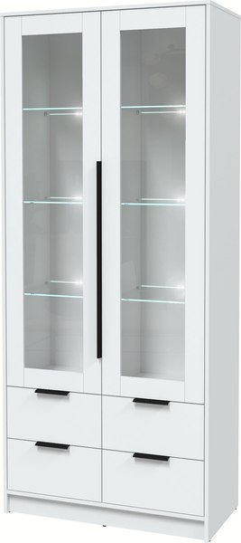 Шкаф с витриной Интерлиния Концепт КТ-ШВ2 с подсветкой - фото