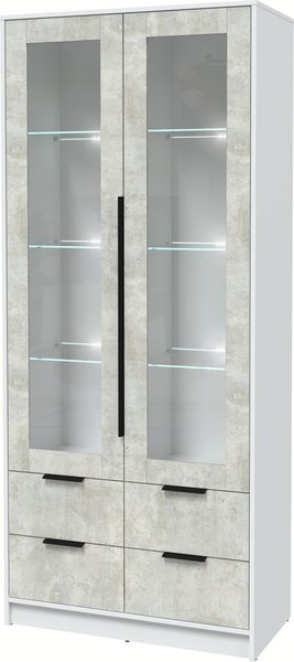 Шкаф с витриной Интерлиния Концепт КТ-ШВ2 с подсветкой - фото