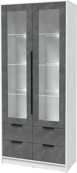 Шкаф с витриной Интерлиния Концепт КТ-ШВ2 с подсветкой - фото