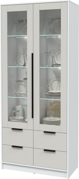 Шкаф с витриной Интерлиния Концепт КТ-ШВ2 с подсветкой