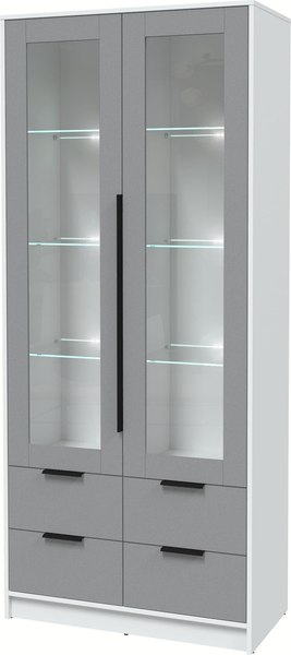 Шкаф с витриной Интерлиния Концепт КТ-ШВ2 с подсветкой - фото