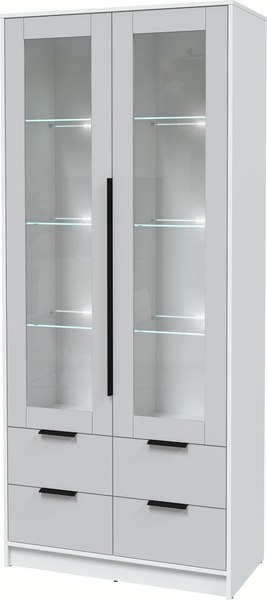 Шкаф с витриной Интерлиния Концепт КТ-ШВ2 с подсветкой - фото