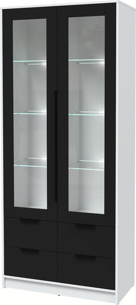 Шкаф с витриной Интерлиния Концепт КТ-ШВ2 с подсветкой - фото