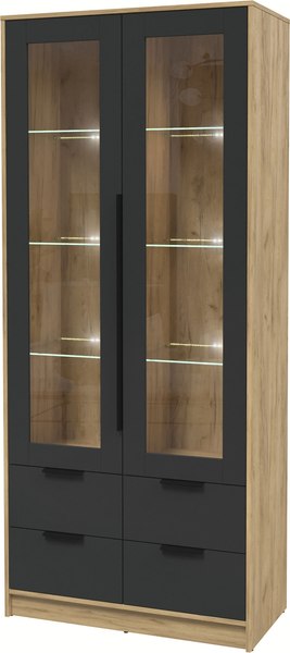 Шкаф с витриной Интерлиния Концепт КТ-ШВ2 с подсветкой - фото