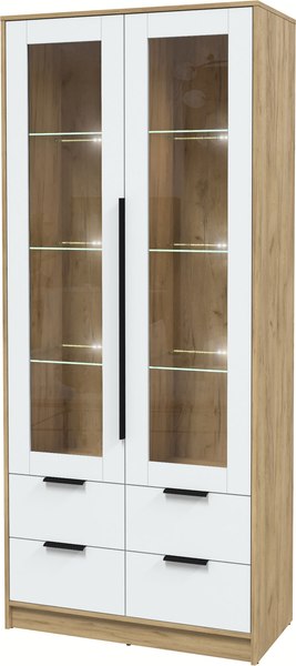 Шкаф с витриной Интерлиния Концепт КТ-ШВ2 с подсветкой - фото