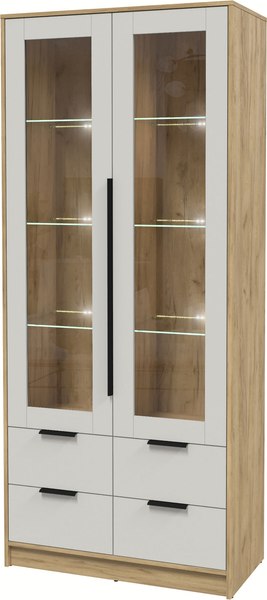 Шкаф с витриной Интерлиния Концепт КТ-ШВ2 с подсветкой - фото