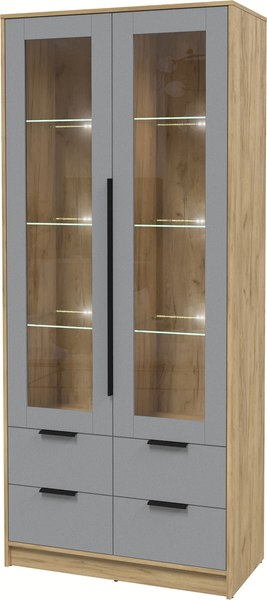 Шкаф с витриной Интерлиния Концепт КТ-ШВ2 с подсветкой - фото