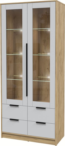 Шкаф с витриной Интерлиния Концепт КТ-ШВ2 с подсветкой - фото