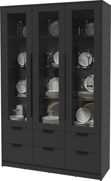 Шкаф с витриной Интерлиния Концепт КТ-ШВ3