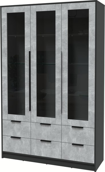 Шкаф с витриной Интерлиния Концепт КТ-ШВ3 - фото