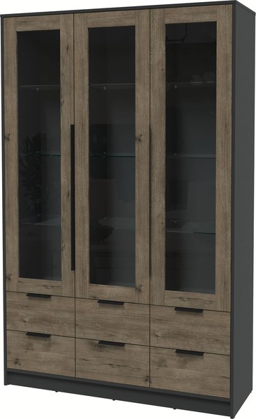 Шкаф с витриной Интерлиния Концепт КТ-ШВ3 - фото
