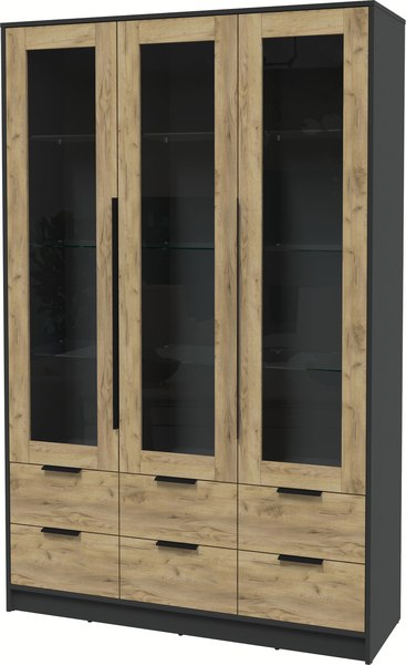 Шкаф с витриной Интерлиния Концепт КТ-ШВ3 - фото