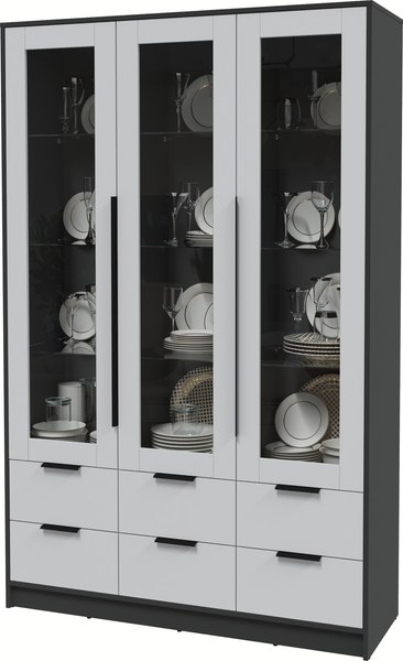 Шкаф с витриной Интерлиния Концепт КТ-ШВ3