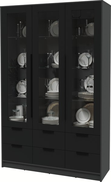 Шкаф с витриной Интерлиния Концепт КТ-ШВ3