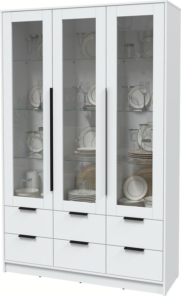 Шкаф с витриной Интерлиния Концепт КТ-ШВ3