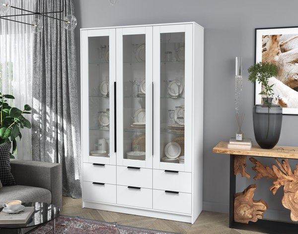 Шкаф с витриной Интерлиния Концепт КТ-ШВ3