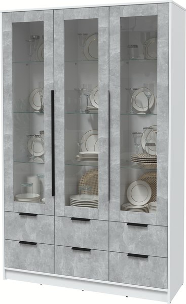 Шкаф с витриной Интерлиния Концепт КТ-ШВ3