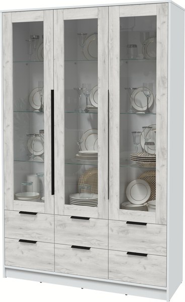 Шкаф с витриной Интерлиния Концепт КТ-ШВ3