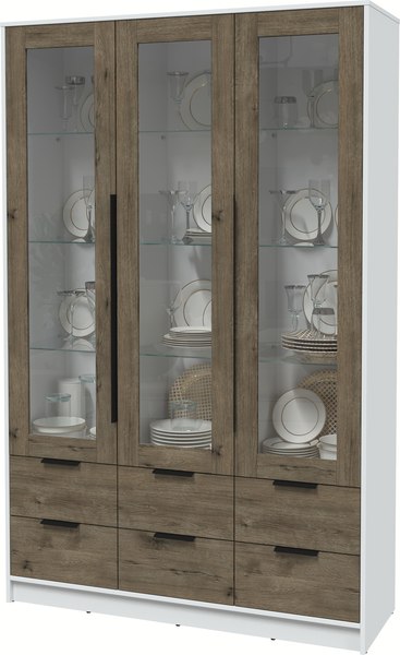 Шкаф с витриной Интерлиния Концепт КТ-ШВ3