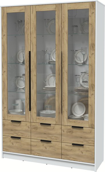 Шкаф с витриной Интерлиния Концепт КТ-ШВ3