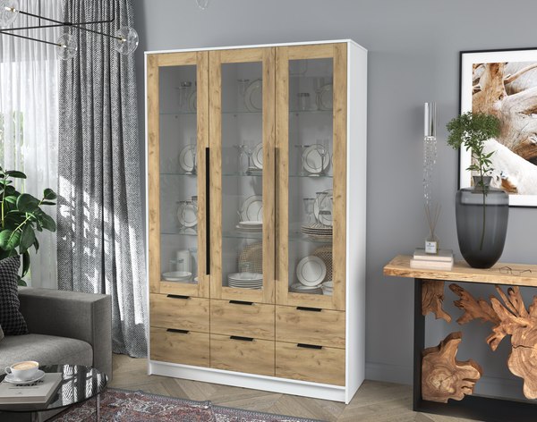 Шкаф с витриной Интерлиния Концепт КТ-ШВ3