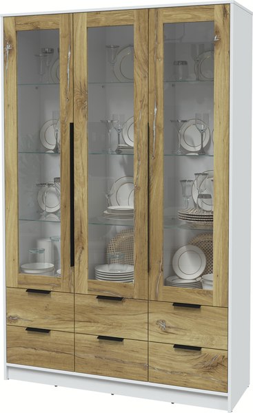 Шкаф с витриной Интерлиния Концепт КТ-ШВ3