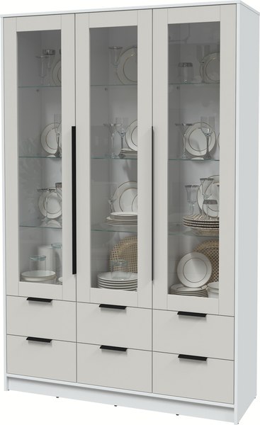 Шкаф с витриной Интерлиния Концепт КТ-ШВ3