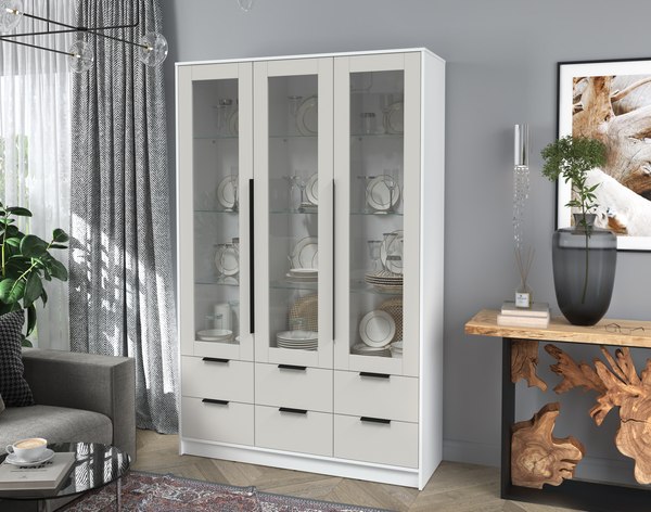 Шкаф с витриной Интерлиния Концепт КТ-ШВ3