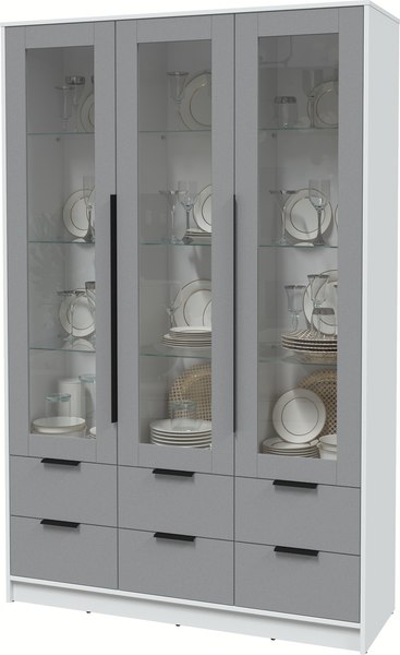 Шкаф с витриной Интерлиния Концепт КТ-ШВ3