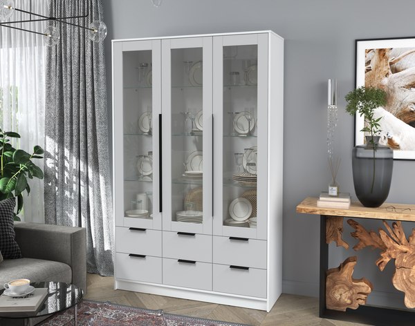 Шкаф с витриной Интерлиния Концепт КТ-ШВ3