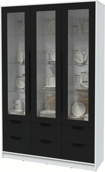 Шкаф с витриной Интерлиния Концепт КТ-ШВ3