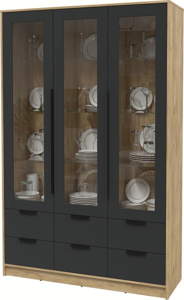 Шкаф с витриной Интерлиния Концепт КТ-ШВ3