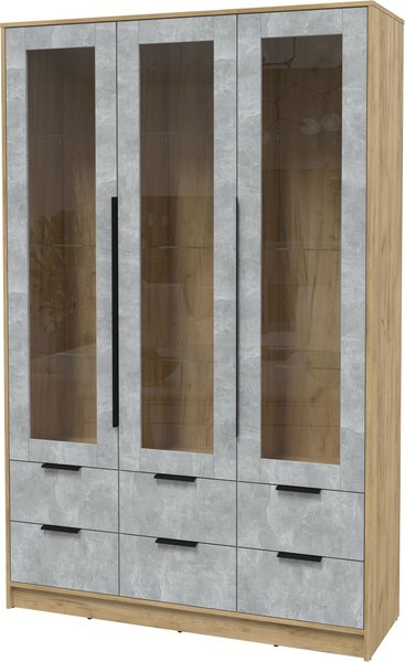 Шкаф с витриной Интерлиния Концепт КТ-ШВ3 - фото