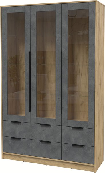 Шкаф с витриной Интерлиния Концепт КТ-ШВ3 - фото