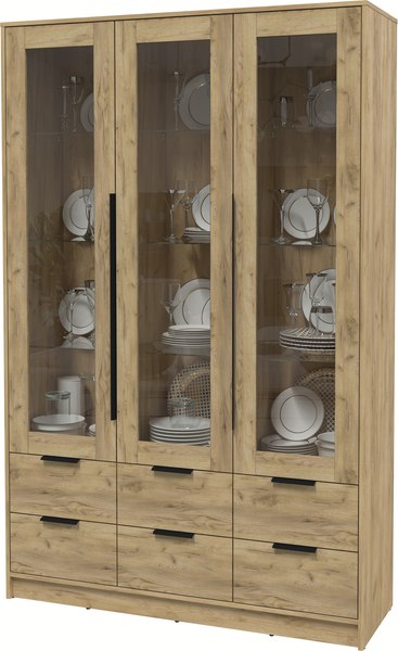 Шкаф с витриной Интерлиния Концепт КТ-ШВ3