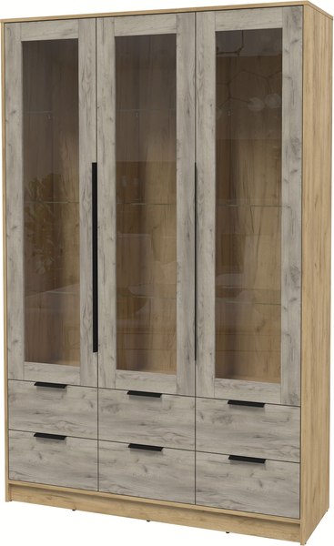 Шкаф с витриной Интерлиния Концепт КТ-ШВ3 - фото