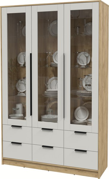 Шкаф с витриной Интерлиния Концепт КТ-ШВ3