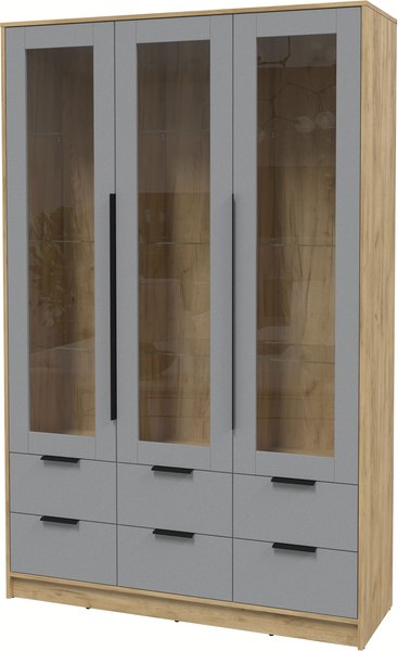 Шкаф с витриной Интерлиния Концепт КТ-ШВ3 - фото